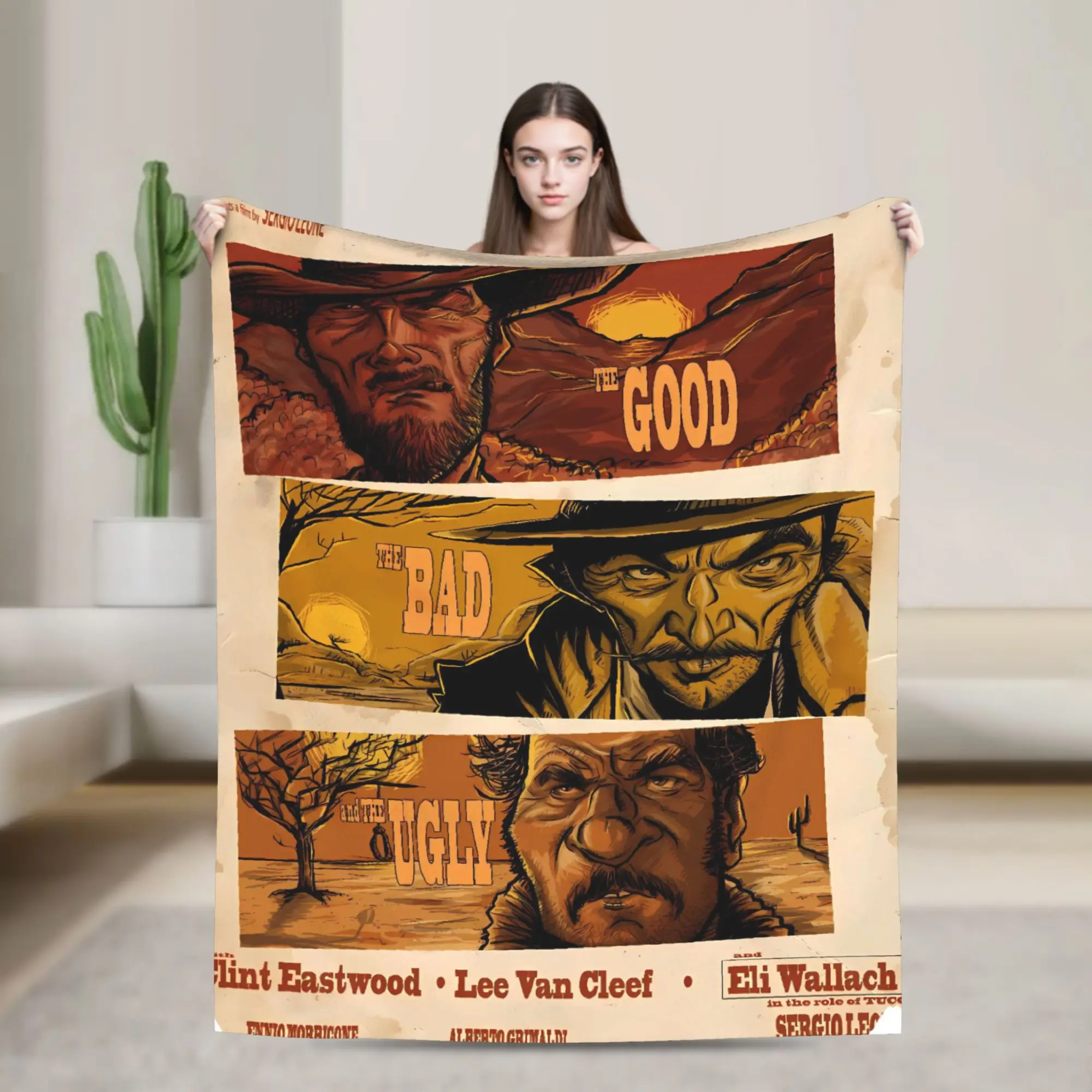 

The Good the Bad and Ugly MOVIE Super Warm Blanket Plush Throw Blanket Novelty Couch Bed Flannel Bedspread Sofa Bed Cover