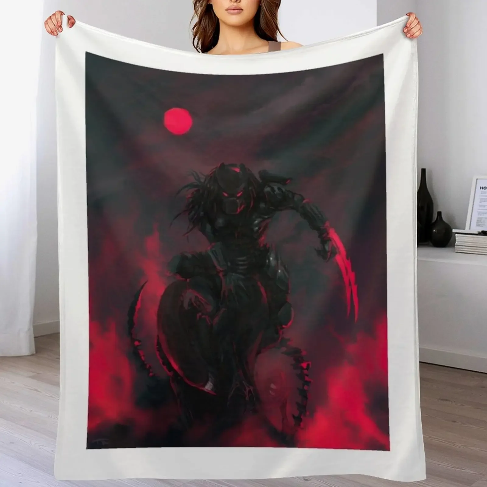 Predator vs Aliens Throw Blanket Soft Plaid Weighted Personalized Gift Flannel Fabric Blankets