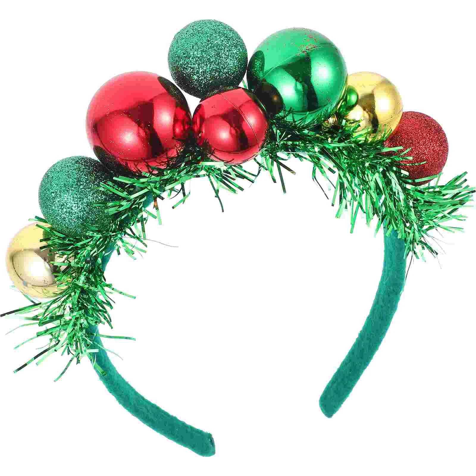 

Christmas Decorations Headband Hair Accessories Xmas Ornament Ring Ball Festival Miss