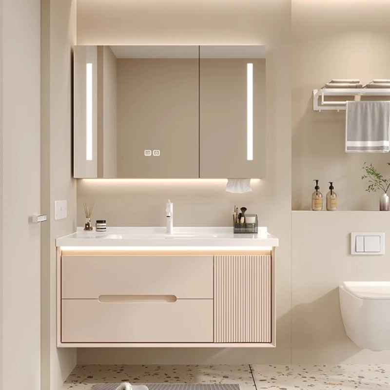 

White Modern Cabinet Modern Bathroom Storage Organizer Perfume Cupboard Makeup Simple Desgin Archivadores Trendy Furniture