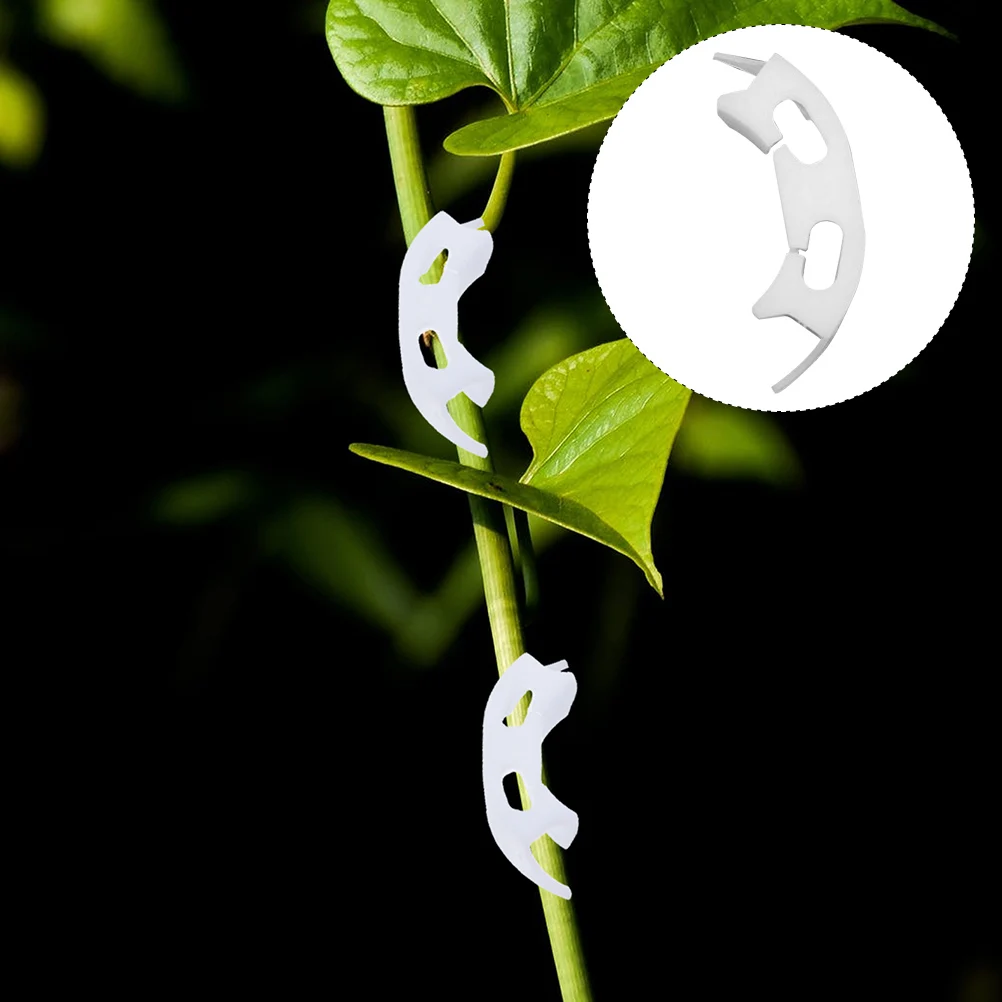 

100 Pcs Plant Curved Clip Shaping Clamps Tomatoe Clips Vine Hanging Stem Fixing for Plants Plastic Support Tool Bending