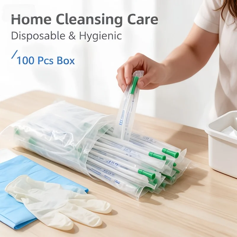 100Pcs Disposable Rectal Tube Enema Kit, Sterile Individually Packed Anal Canal Tube for Adult & Pediatric Use