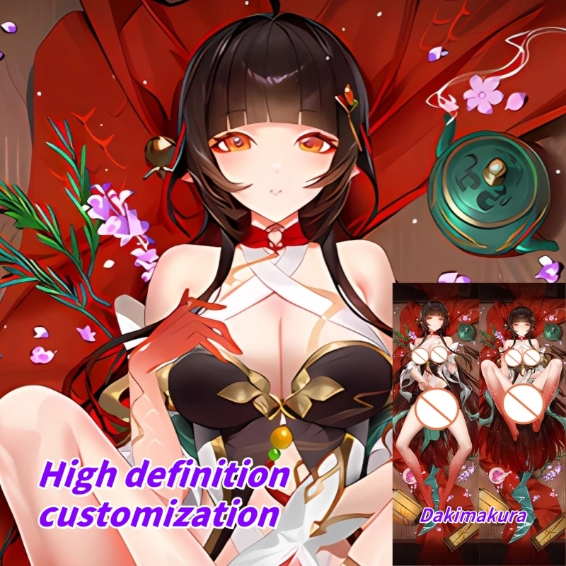 

Dakimakura Anime Pillow Case Honkai: Star Rail Lingsha Double-sided Print Of Life-size Body Pillowcase Gifts Can be Customized