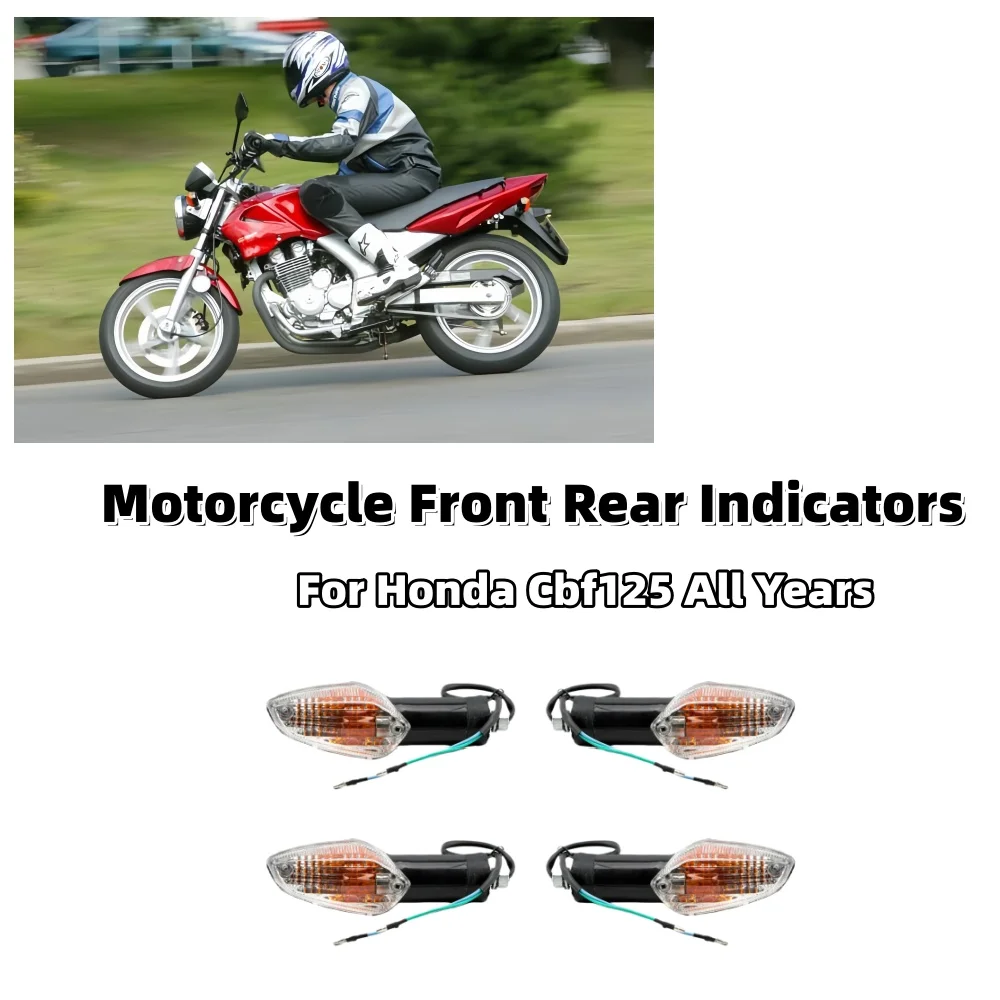 

4Pcs Front Rear Indicators Replacement Lighting Indicators Motorcycle Signal Lamp Parts For Honda Cbf125 All Years