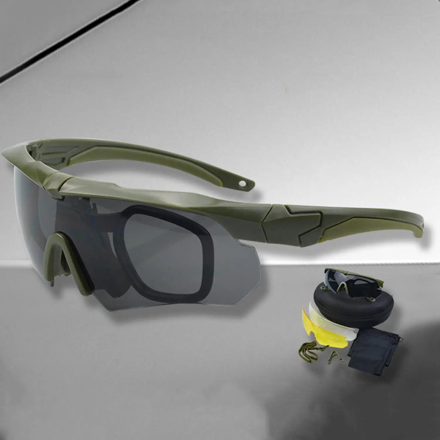 

Polarized Sunglasses Bullet-proof Motorcycle Glasses Smoke Lens Men Windproof UV400 Motorcycle Cycling Goggles