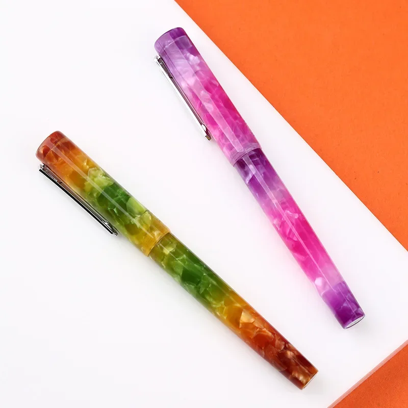 New PENBBS 487 Fountain Pen Magnetic Piston Resin Fine Nib 0.5mm Fashion Office Writing Gift Set For Office Supplies Stationery