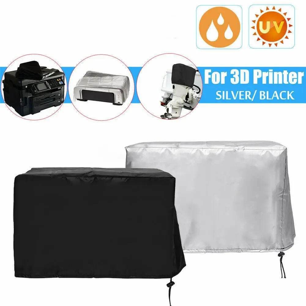 Black Silver Durable 3D Printer Office Supplies Copier Waterproof Cover Protective Cover Printer Dust Cover