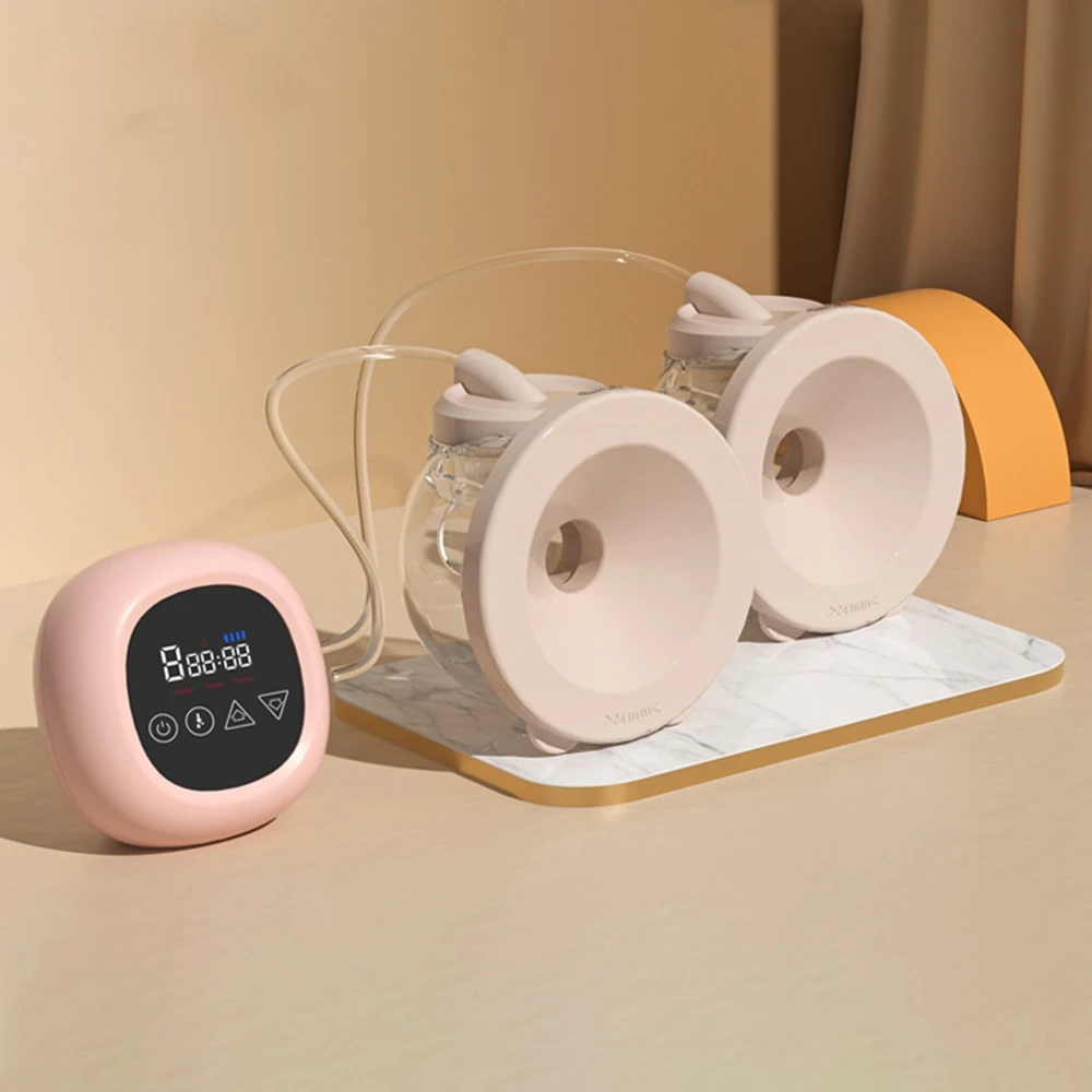 

Eelectric Breast Pump, Anti-Backflow 3 Modes 9 Levels Double Breast Pump, Strong Suction and Gas-Liquid Separation LED Display