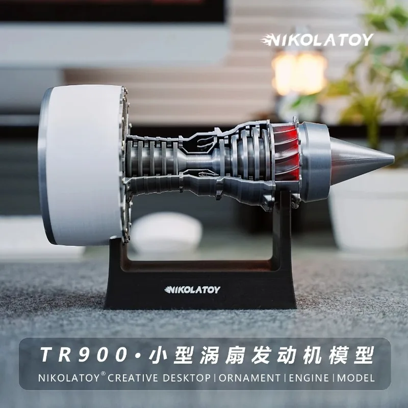 Aircraft Turbine Engine Model Desk Ornament Jet Propulsion Replica Creative Gift for Engineer Pilot Aviation Fan Office Decor