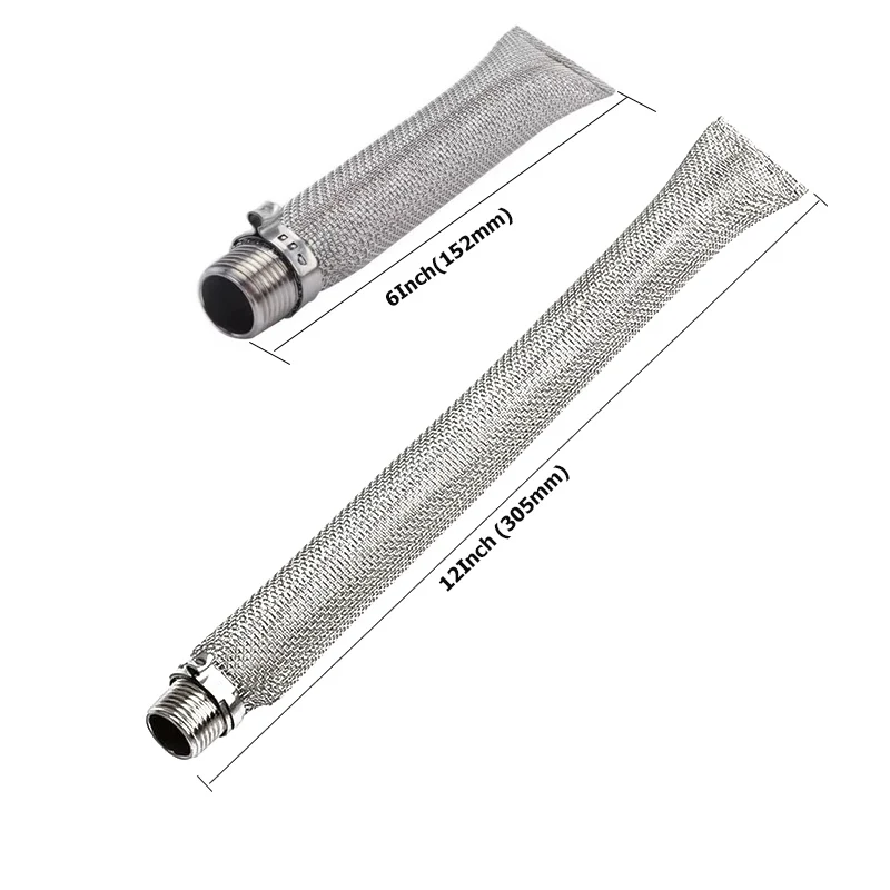 Stainless Steel Bazooka Screen With Male 1/2