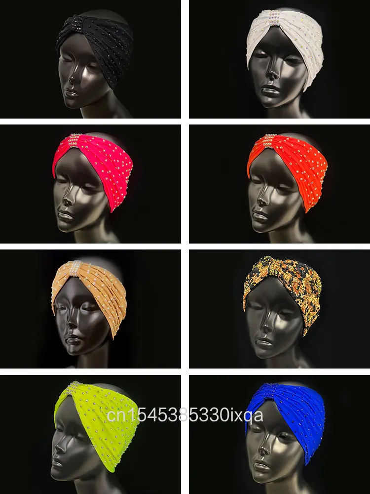 

Latin Dance Headscarf Female Dance Performance Headgear Retro Headscarf Competition Accessories Performance Headgear Diamond