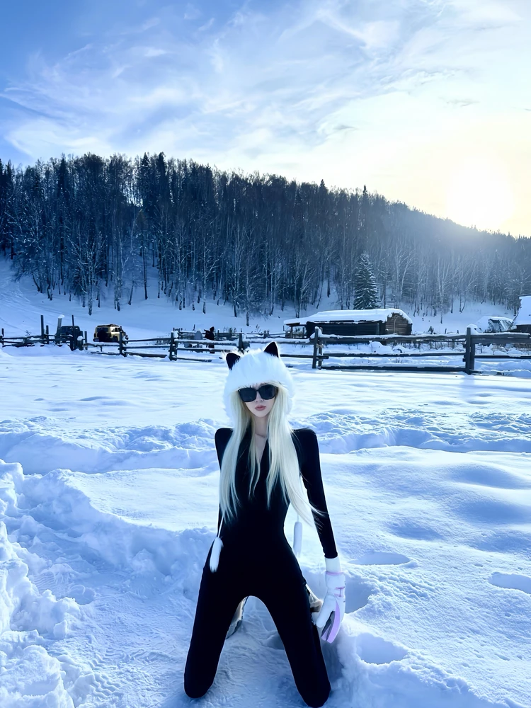 

Сексуальный комбинезон с длинными рукавами для путешествий, базовый слой, с высокой талией, прямые штанины, из полиэфирного волокна, для поездок на работу, осенний сезон, производство Китай