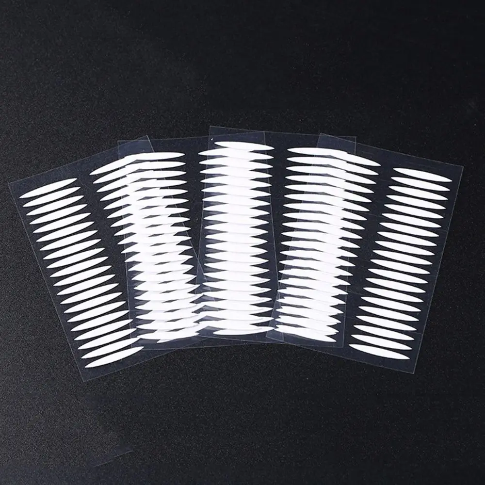 200 pares dupla face pegajosa invisível fita de pálpebra dupla tez natural em forma de azeitona dupla dobra pálpebra adesivos olhos grandes