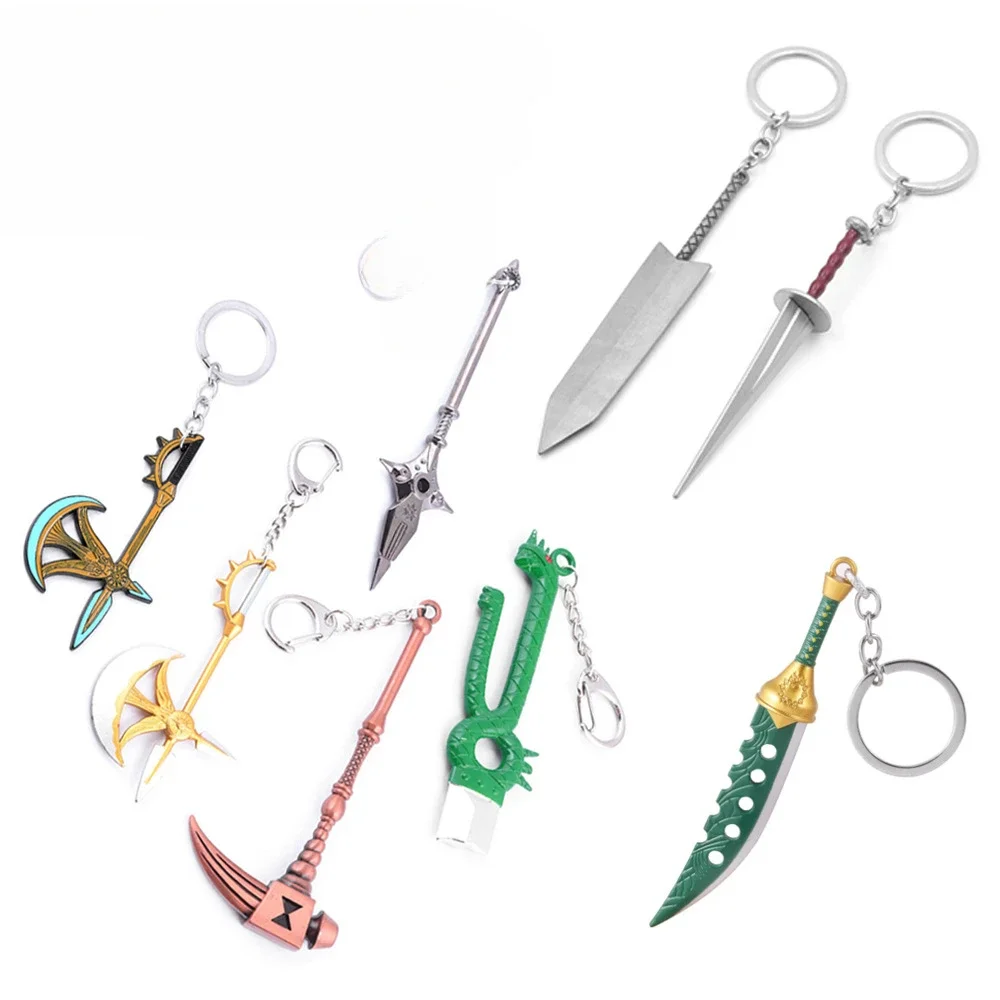 Meliodas Escanor Elizabeth Liones Anime Cartoon Character Harlequin Nanatsu No Taizai Axe Keyring Men Love Key Holder Gift