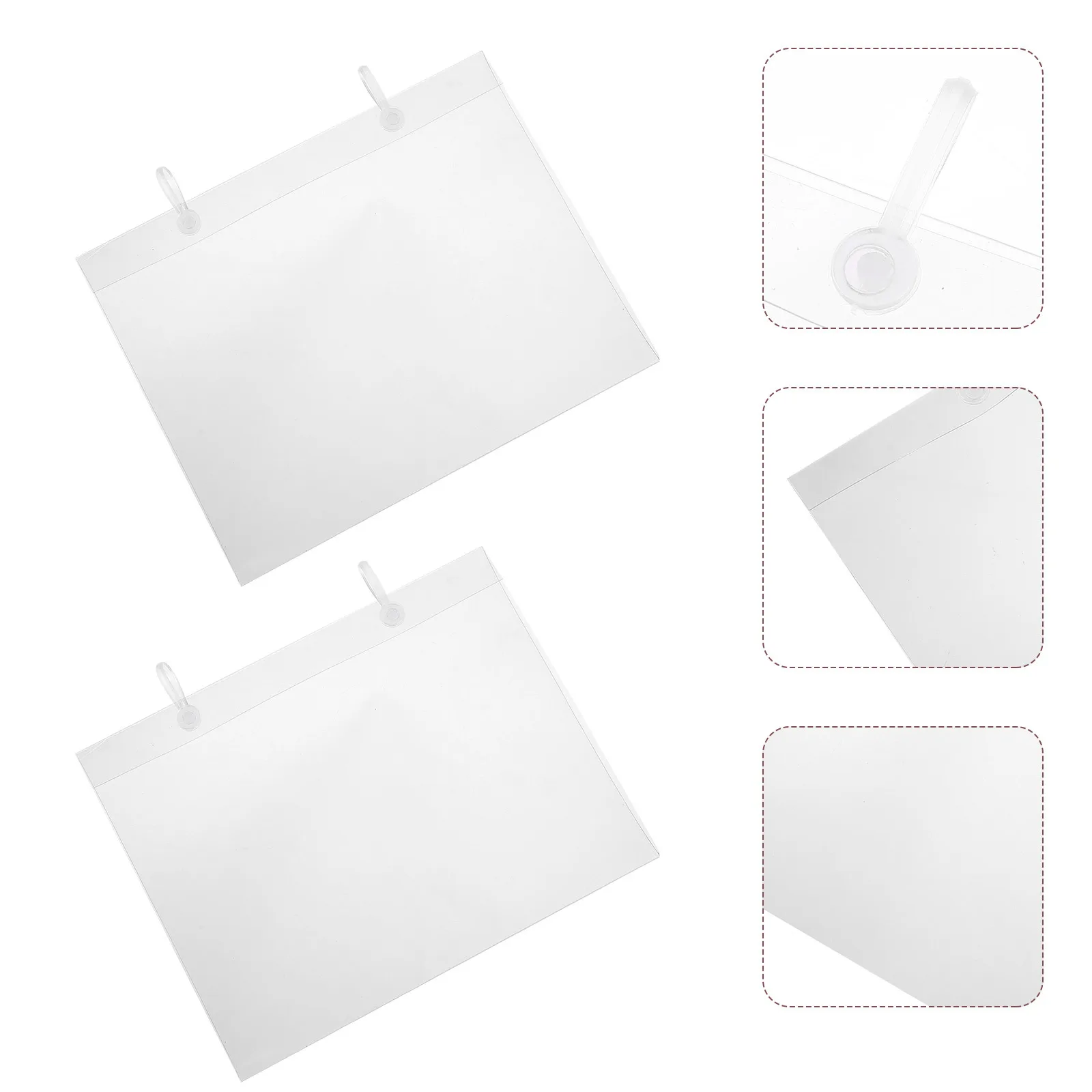 

10 Pcs Hanger Tags Product Shelf Grid Hanging Tabs for Retail Pricing Labels Pvc Envelopes