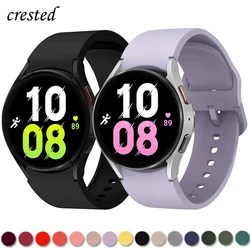Pulseira de silicone oficial para relógio samsung galaxy 6, 44mm, 40mm, 20mm, 42mm, 45mm, 46mm, classic 5 pro