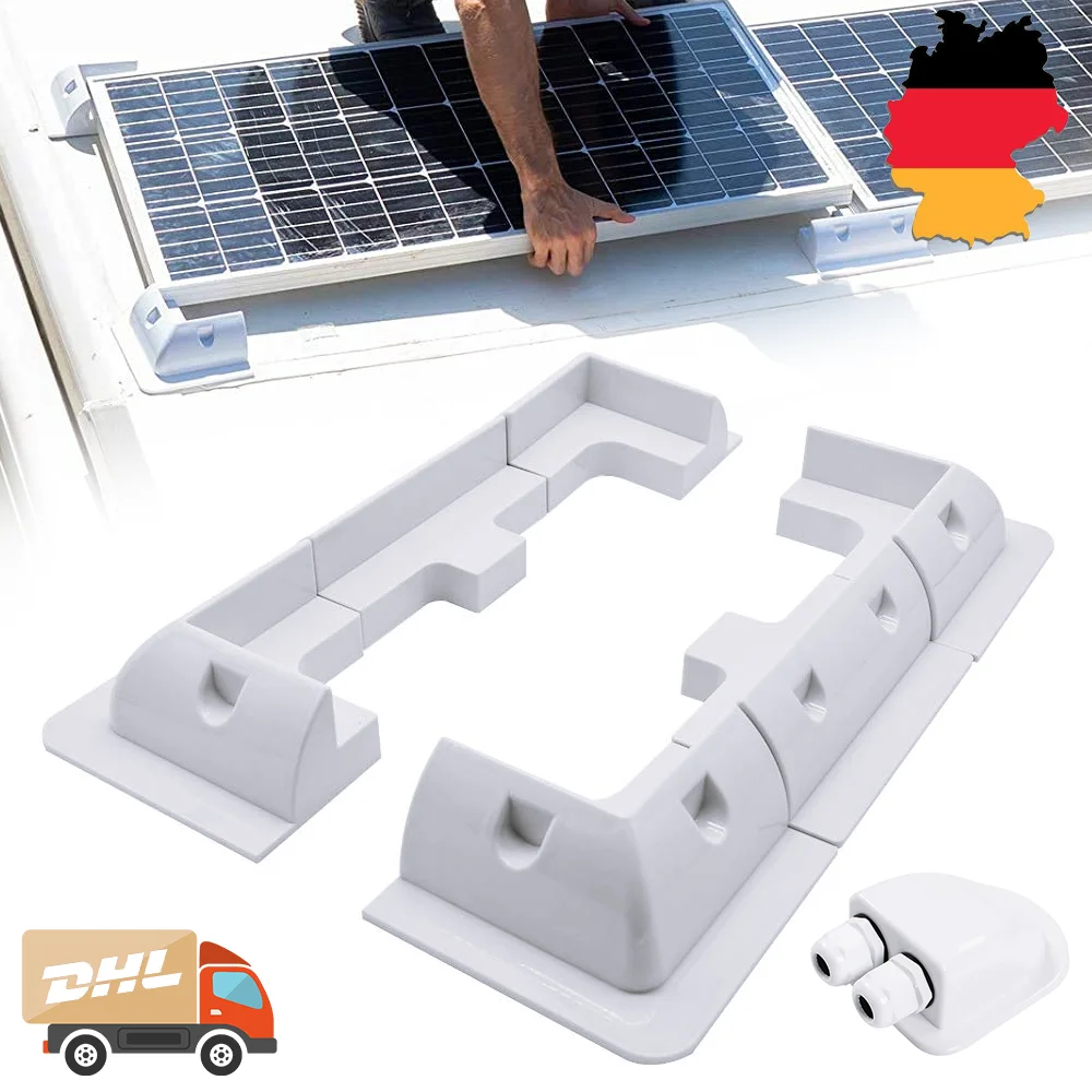 Support de montage de panneau solaire, ensemble d'angle ABS caravane, kits de supports de montage de panneau solaire, supports de fixation de panneau, protection UV