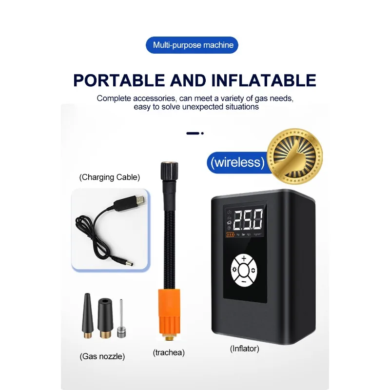 Xiaomi 120w Wireless/Wired Intelligent Air Pump Portable Outdoors Electric Pump Digital Display Inflator Car Bike Tires Pump