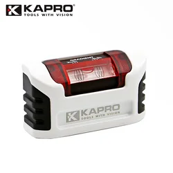 Kapro 10cm Belt Clip Magnetic Cast Aluminum Bubble Level Red Vision High Precision Construction Spirit Level Gauge Leveling Tool