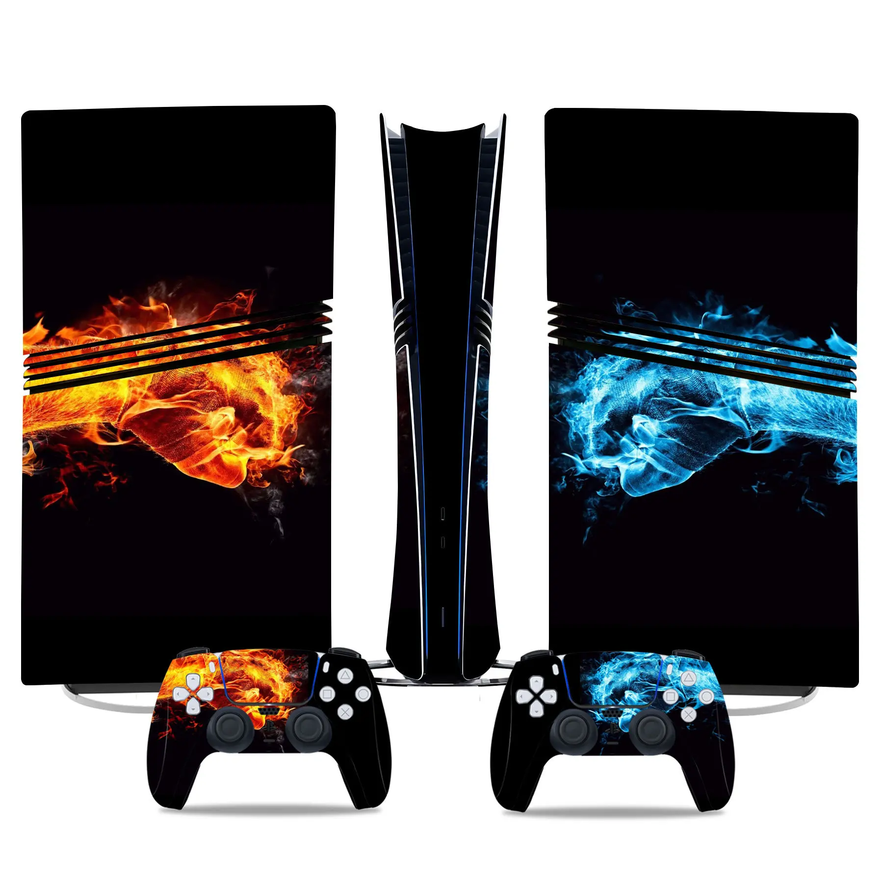 For PS5 Pro: Graffiti Style Skin Sticker Set for Console & Controller, PVC Air-release, Easy Application