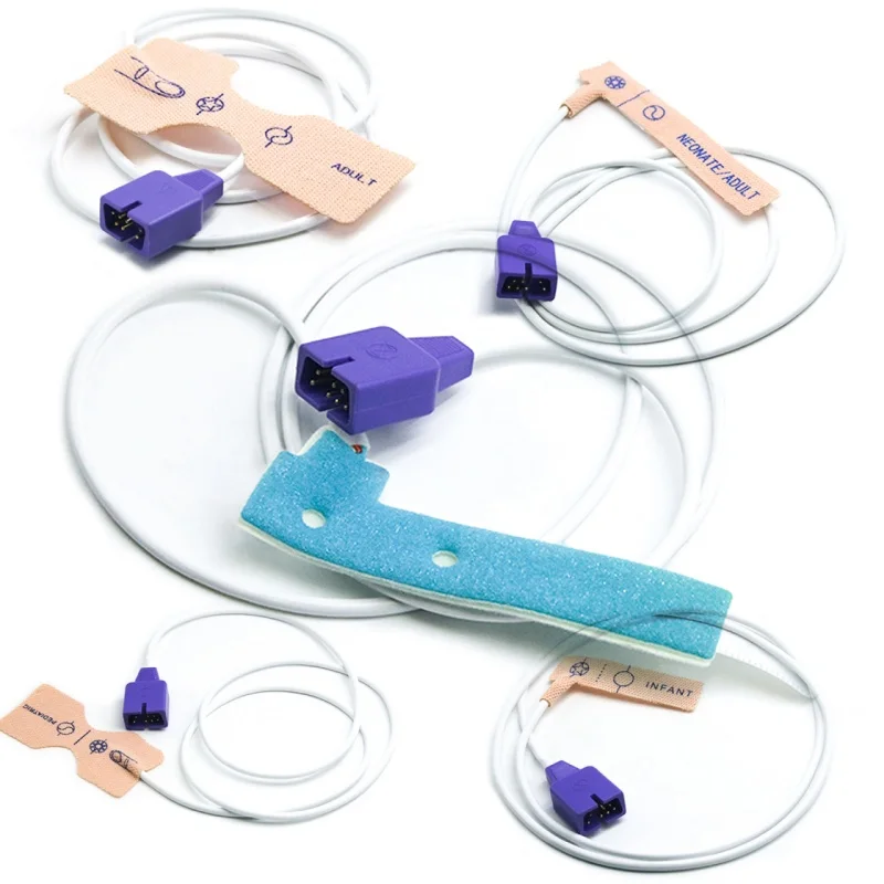 Disposable SpO2 Sensor 7 Pin Full Sizes Adult Pediatric Infant Neonate For Ne-ll-cor Oxygen Saturation Non Oxi Tech SpO2 Probe