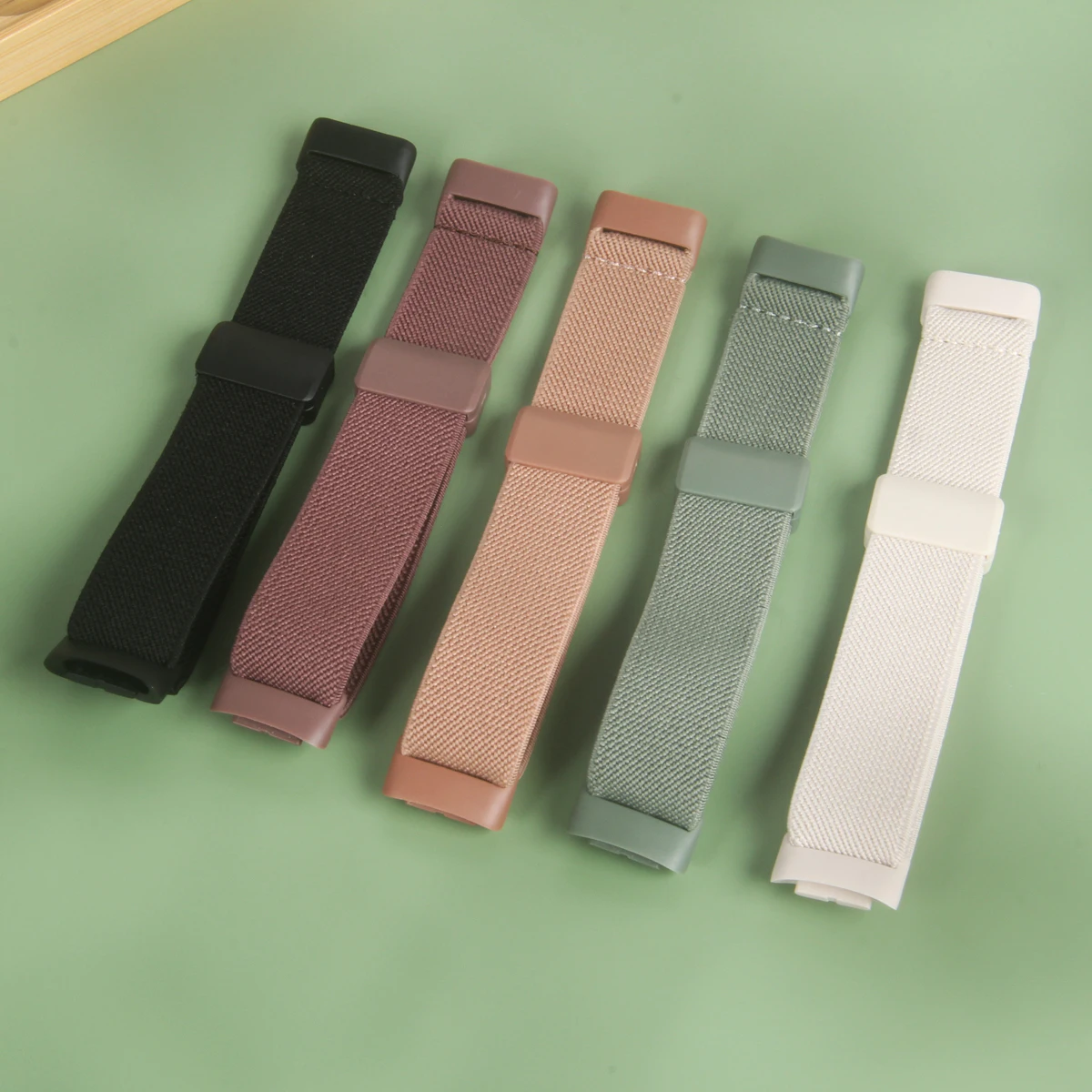 Nylon Strap for Fitbit Charge 6/Charge 5 Band Magnetic Buckle Elastic Wristband Bracelets for Fitbit Versa 2/versa 3/versa 4