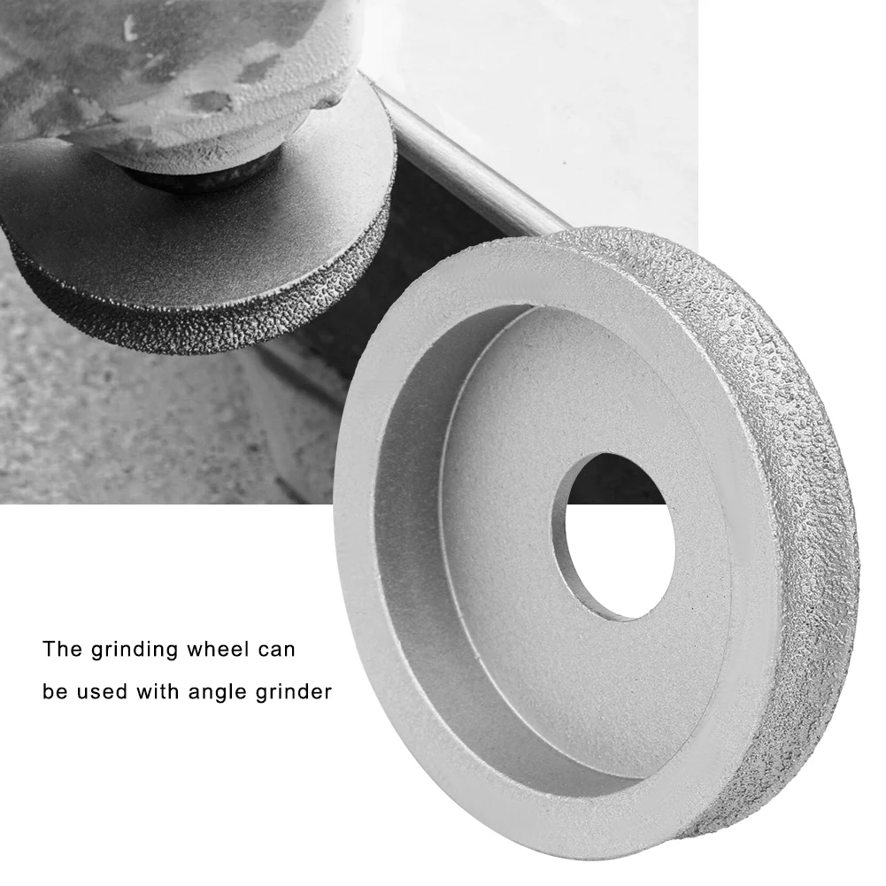 Brazed  Grinding Wheel 7.3cm Brazed  Grinding Wheel Concave Abrasive Wheel for Stone Ceramic Glass Grinding Tool