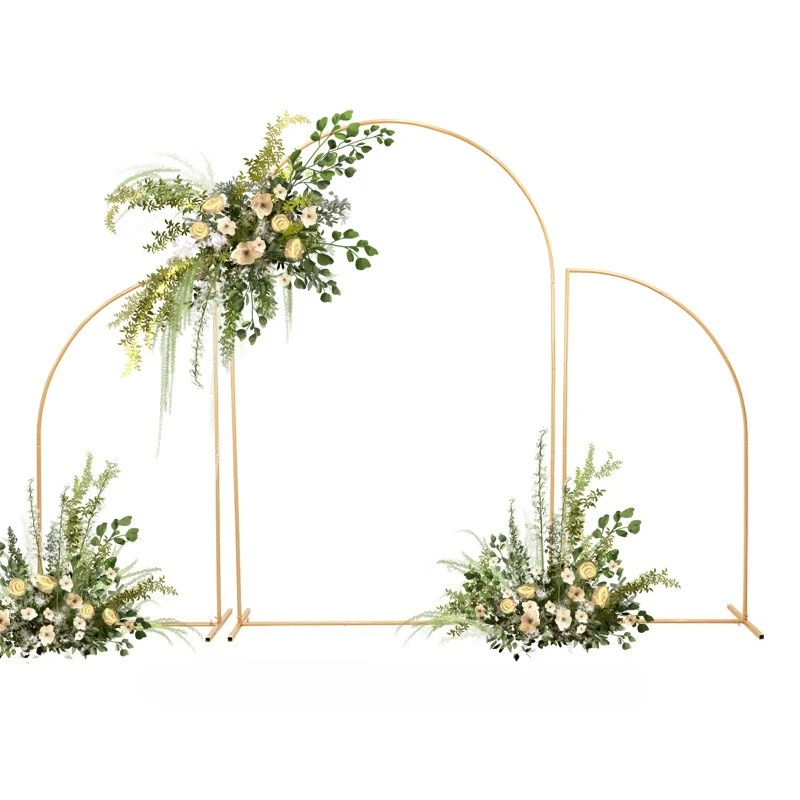 Metall-Bogen-Set Kronen-Hochzeits-Hintergrund Dekorativer Blumenständer für Geburtstagsfeiern Outdoor-Ballon-Ornament Unregelmäßige Form – Detail 2