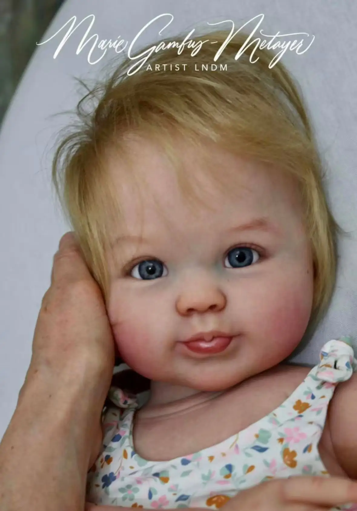 

DLS Customized Limited Supply 28''Reborn Baby Doll Emmeline By Ping Lau Painted Finished With Cloth Body