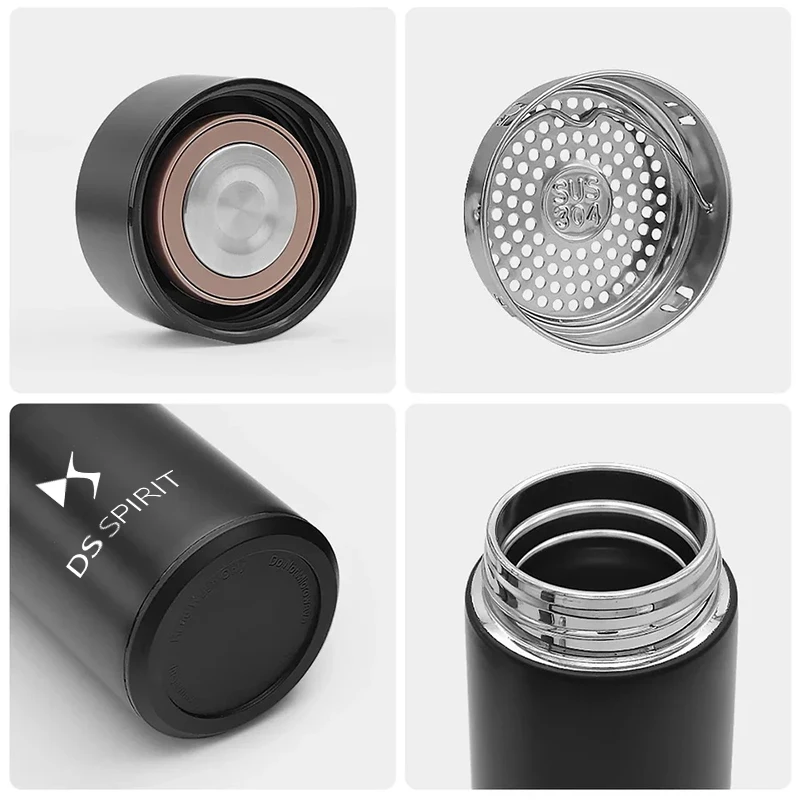 Car Thermos Cup Stainless Steel Smart Temperature Control Insulated Water Cup For DS SPIRIT DS3 DS4 DS4S DS5 5LS DS6 DS7 DS9