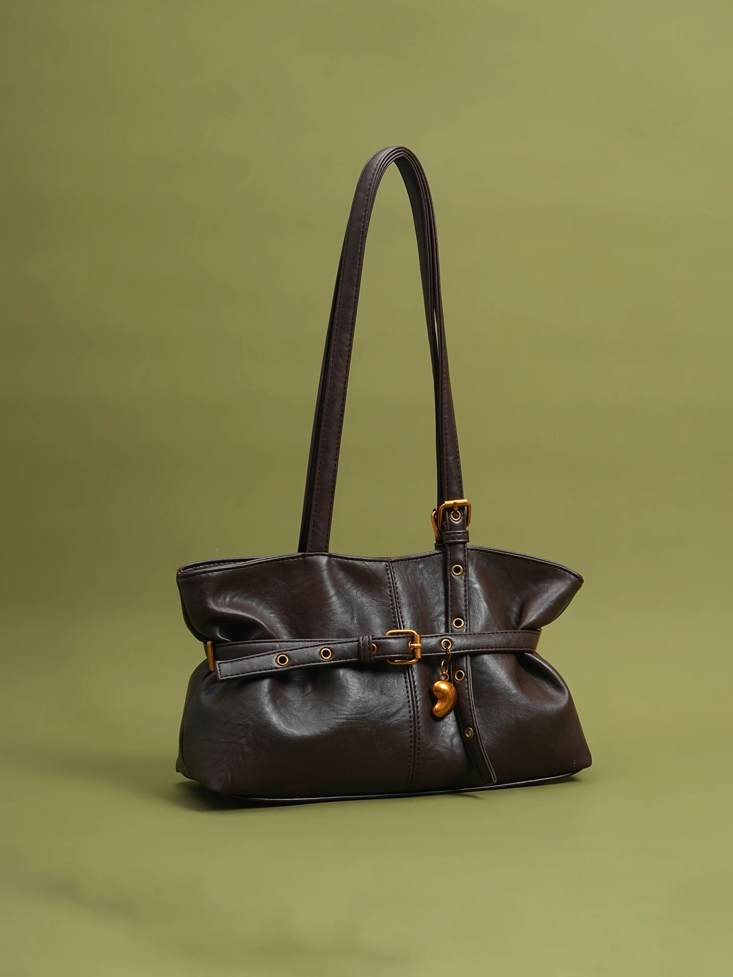 

Мягкая кожаная сумка через плечо в стиле ретро, большая вместительная сумка, винтажная повседневная пригородная сумка, модная универсальная сумка для девочек под мышками