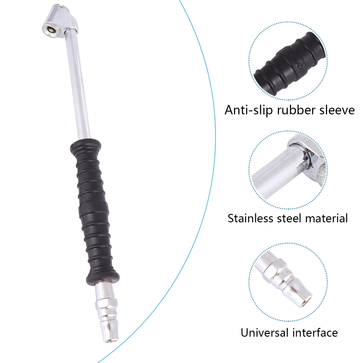 

1pc Air Input Connector Car Bike Motorcycle Tire Inflation Head For Tire Inflation Head Repair Maintenance Modification