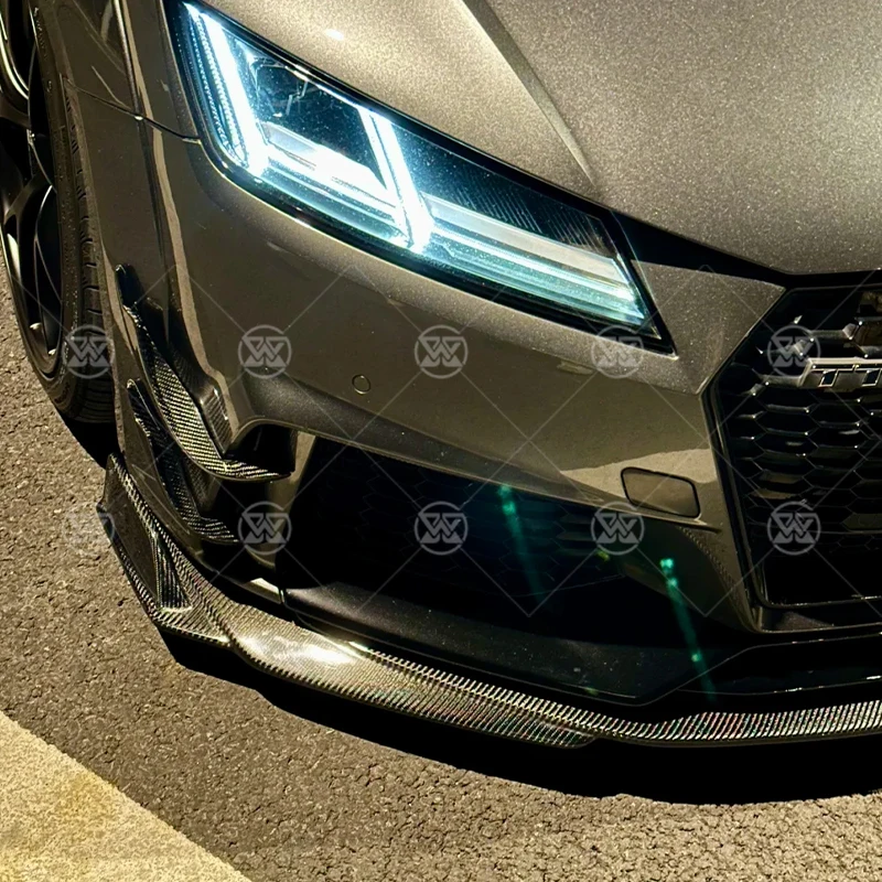 

Front Bumper Splitters for Audi MK3 2016 2017 2018 Car Front Bumper Air Vent Fender Fins Vents Canards Splitte Carbon Fiber