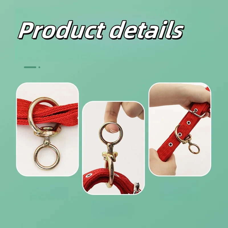 حبال طوق الثور الأحمر القابلة للتعديل للخيول والماشية #4