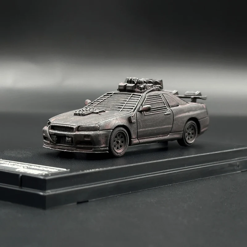 In Stock SH 1:64 Skyline GTR R34 Doomsday Wasteland Diecast Diorama Model Collection Miniature Carros Toys Stance Hunters