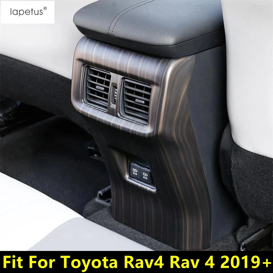 

Car Rear Armrest Box Air AC Vent Outlet Frame Anti Kick Panel Cover Trim ABS Accessories For TOYOTA RAV4 RAV 4 XA50 2019 - 2024