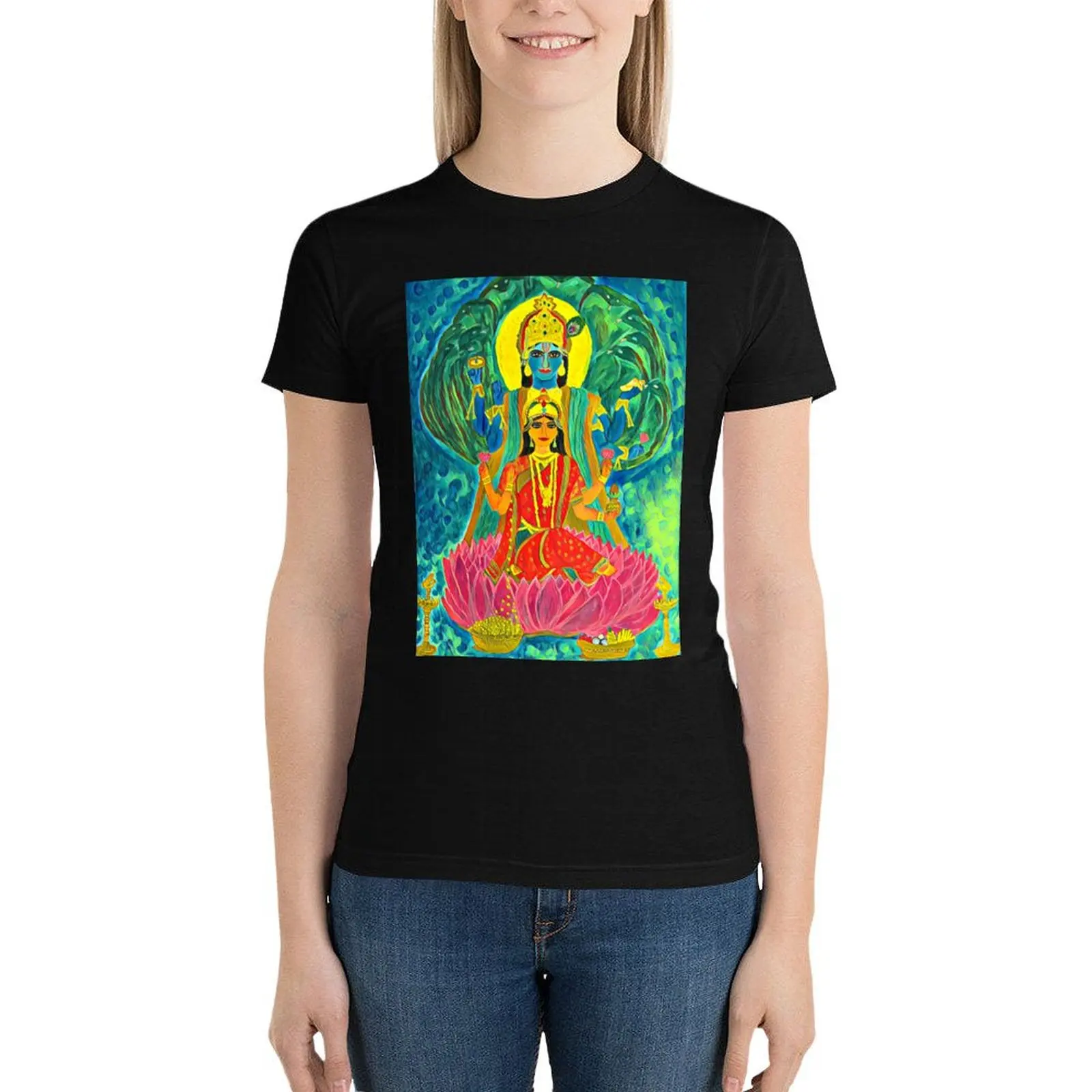 

Lakshmi-Narayan T-Shirt Aesthetic clothing hippie clothes Summer Women's clothing