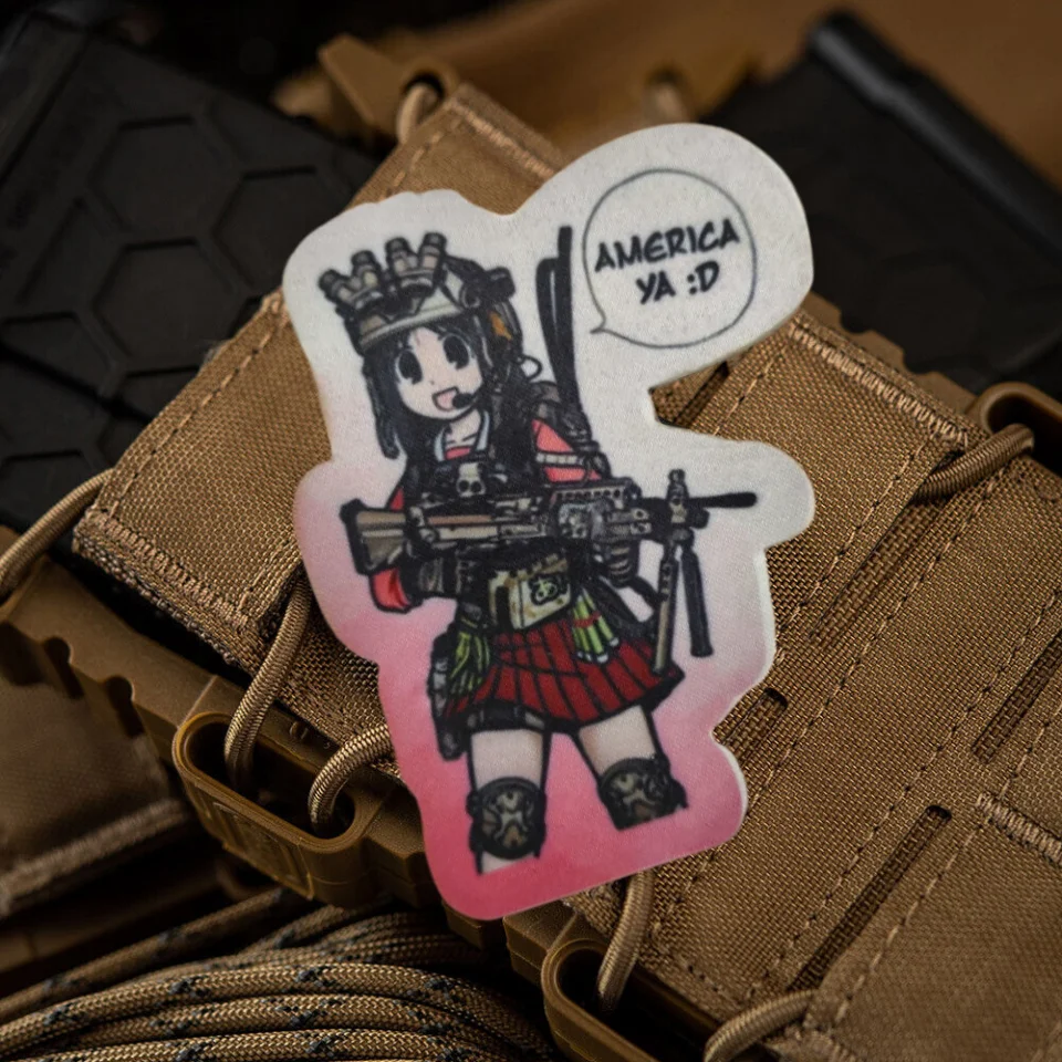 Anime Girl Tactische Patch Animatie Gedrukt Klittenband Patch Militaire Moreel Badge Kleding Rugzak Decoratieve Stickers