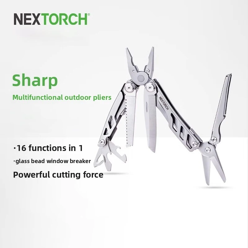 

NEXTORCH SharpBlade 16-in-1 Multi-Pliers, Multifunctional Combined Scissors, Tactical Outdoor Pliers, Folding Pliers and Cu