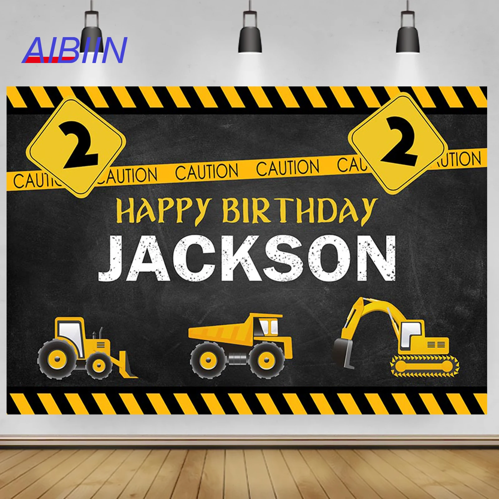 

Custom Birthday Photography Background Construction Team Excavator Car Traffic Backdrop Party Decoration Boy Baby Portrait Photo