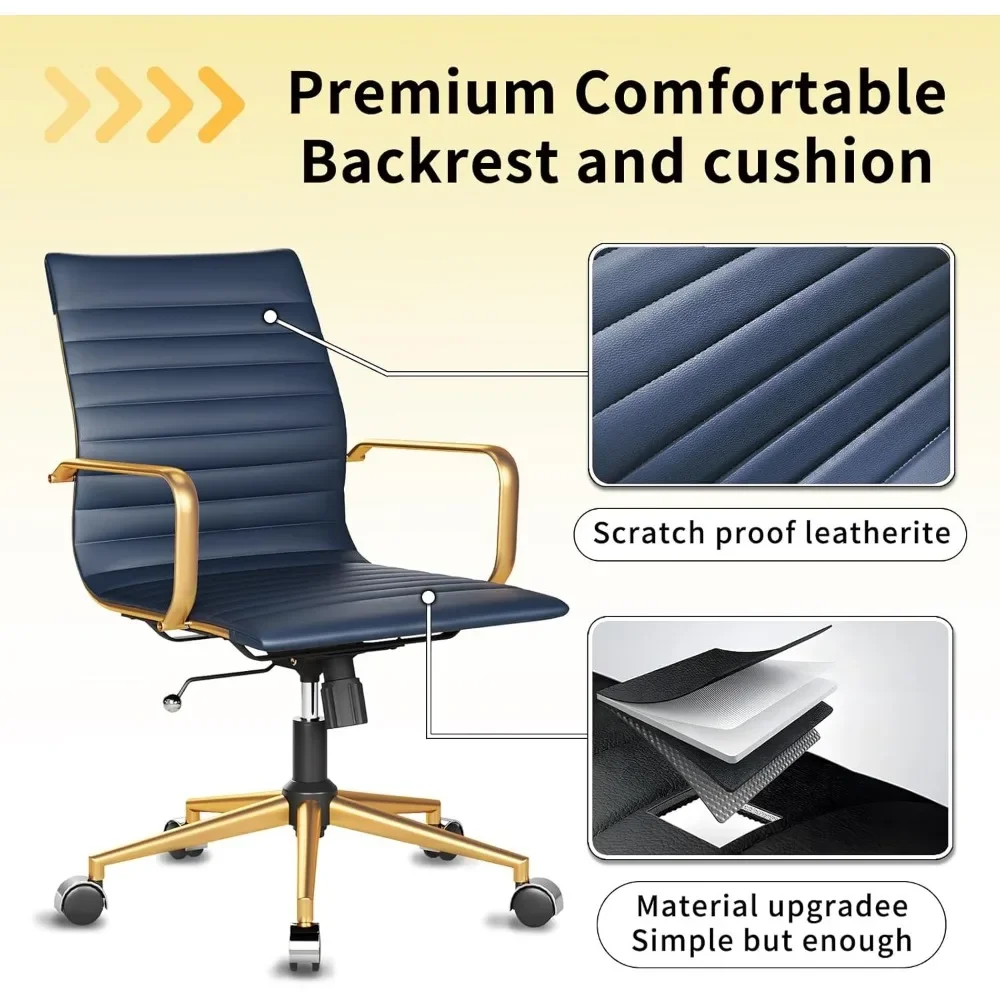 Office Chair Ergonomic Swivel Desk Chair with Armrests and Wheels Comfortable Heavy-Duty Chair for Home Office Wide 22.83in