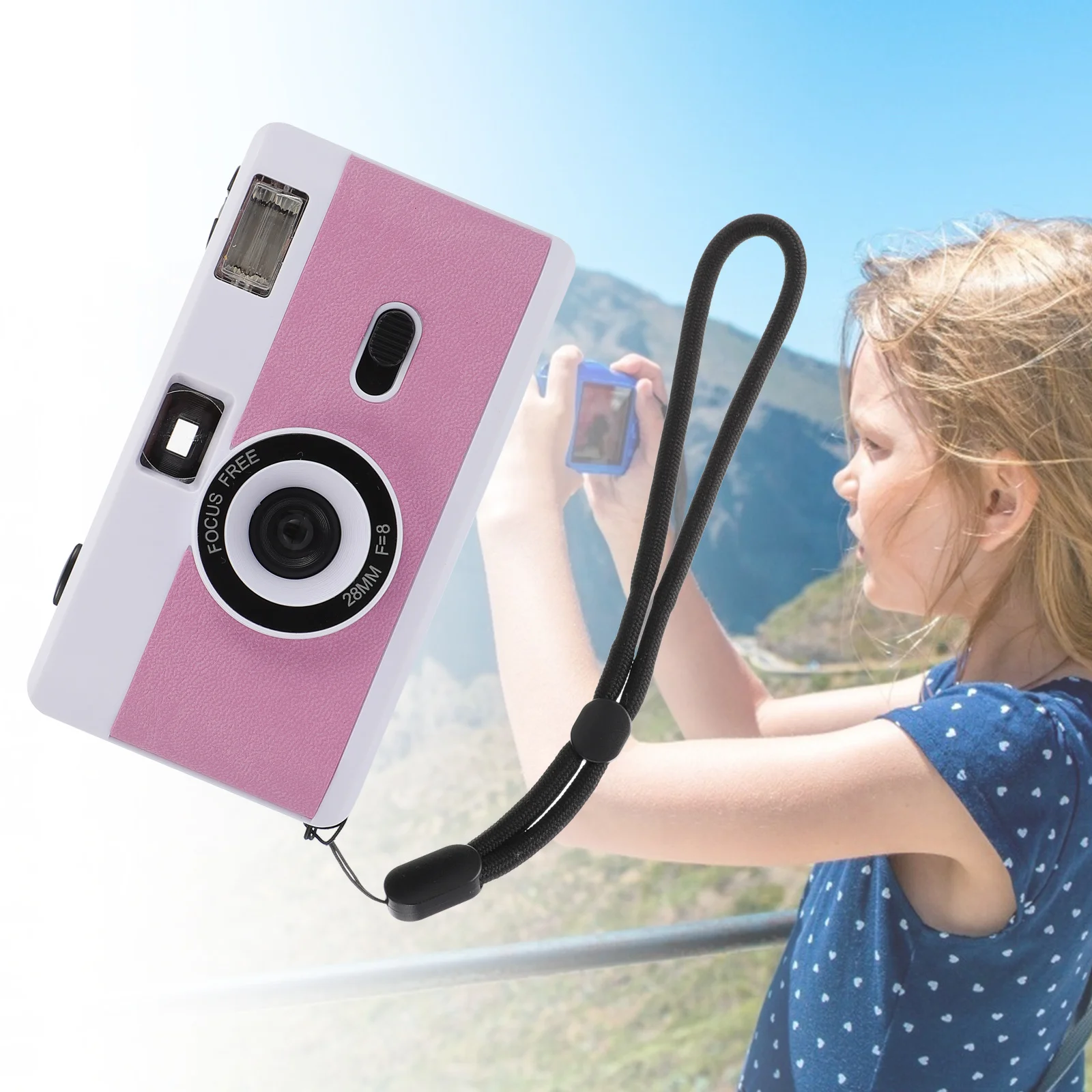 

Vintage 35mm Film Camera Build-in Flash Reusable Simple Design Practical Experience No Extra Waste Film Camera