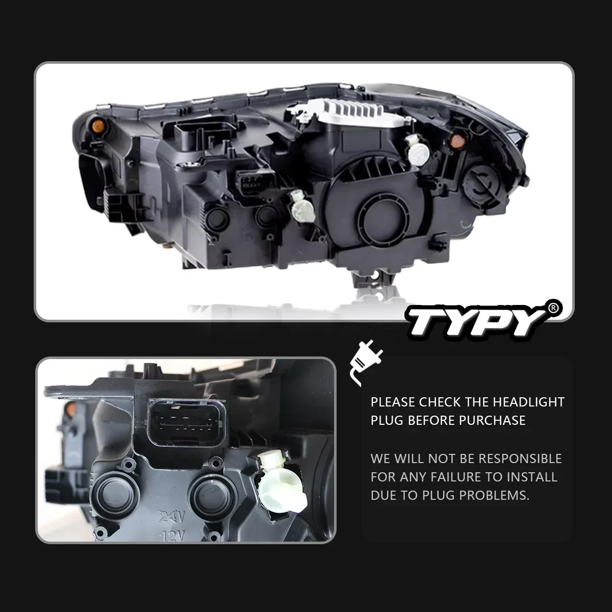

TYPY Car For BMW X1 F48 Headlights 2016-2019 Upgrade Modified to New DRL Dynamic Turn Signal LED Headlight Auto Accessories