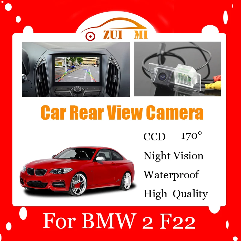 Car Reverse Rear View Camera For BMW 2 F22 2014 2015 Waterproof CCD Full HD Night Vision Backup Parking Camera