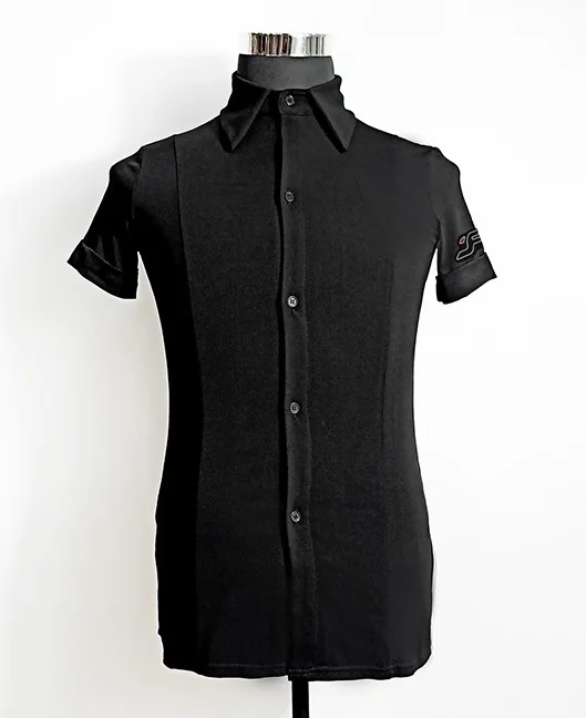 Chemise blanche et noire pour hommes, nouvelle collection, concours de pratique de salle de bal latine, blouse 557