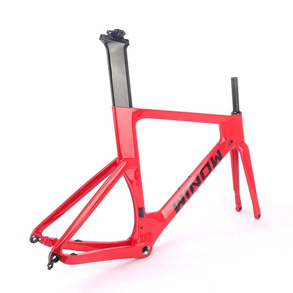 Cheap Aerodynamic carbon frame 700*28C CARBON ROAD FRAME BICYCLE CARBON FRAME DISC BRAKE BIKE Can be used on track bikes