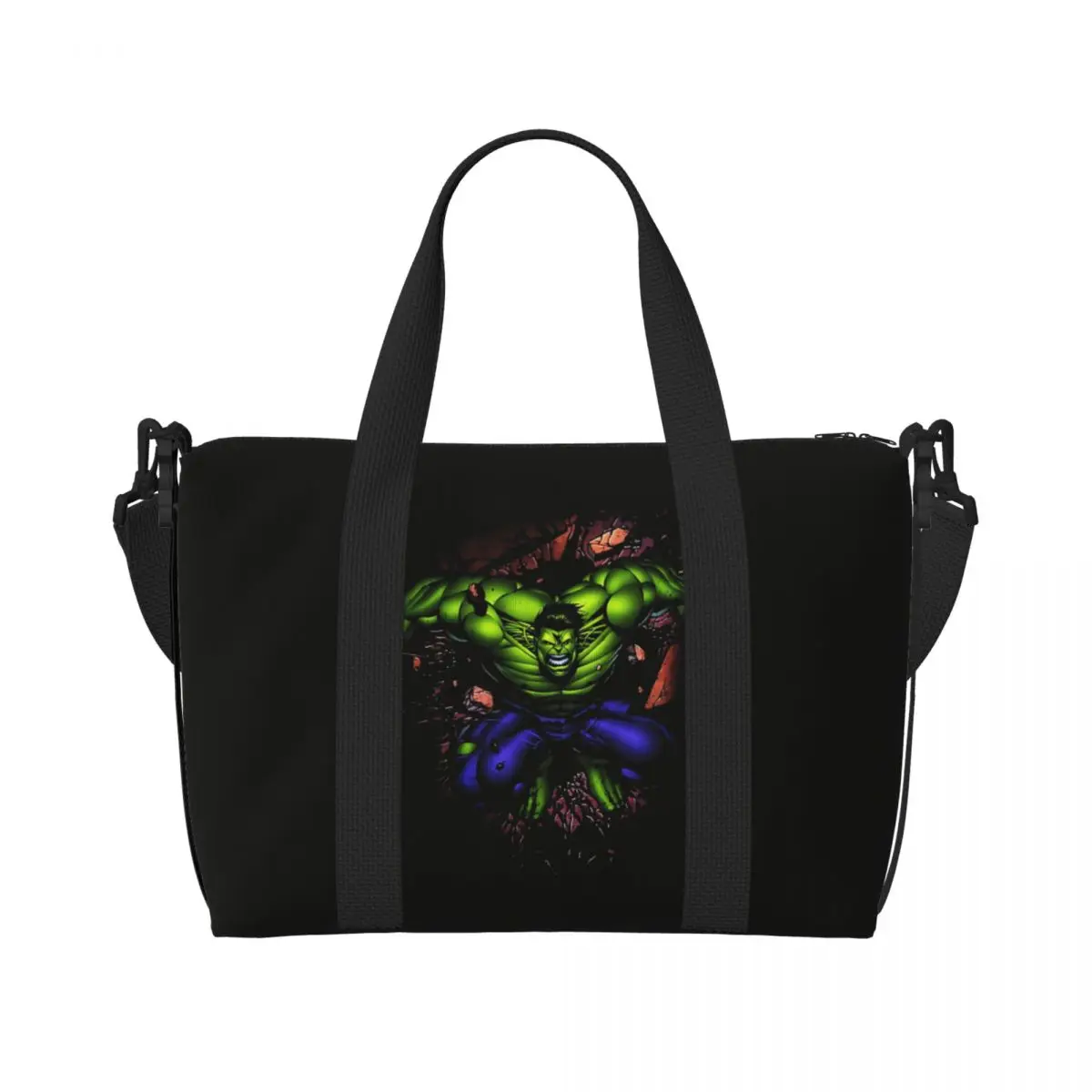 

Custom Large Hulk Tote Bag for Women Comics Shopping Shoulder Gym Beach Travel Bag