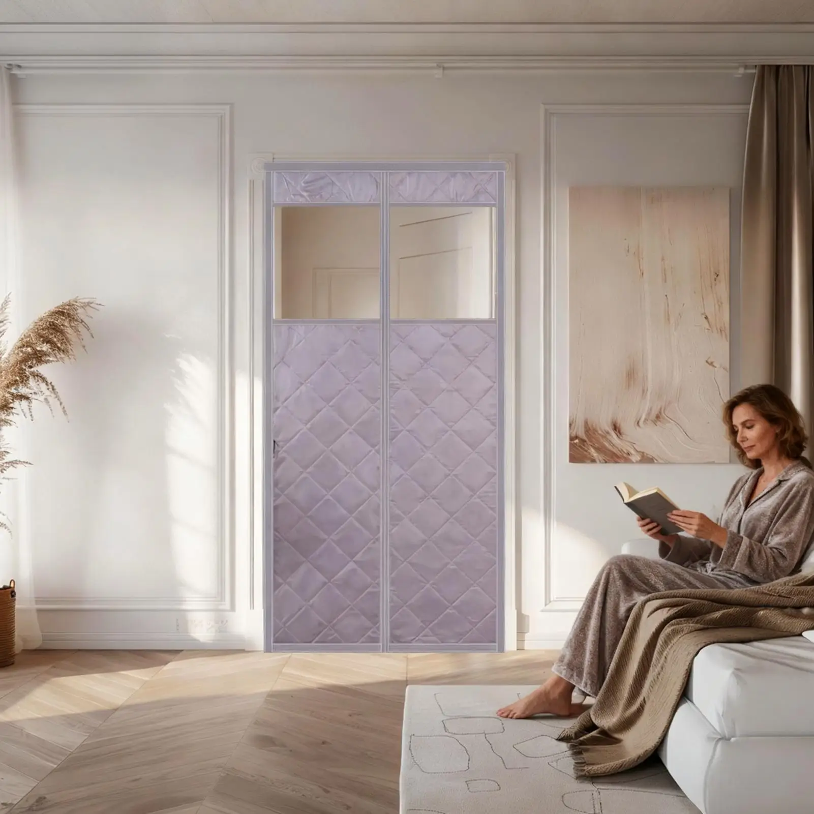 

Magnetic Door Cover Insulated Magnetic Screen 36x82Inch Thermal Door Draft Stopper For Living Room Kitchen Patio Garage Entry