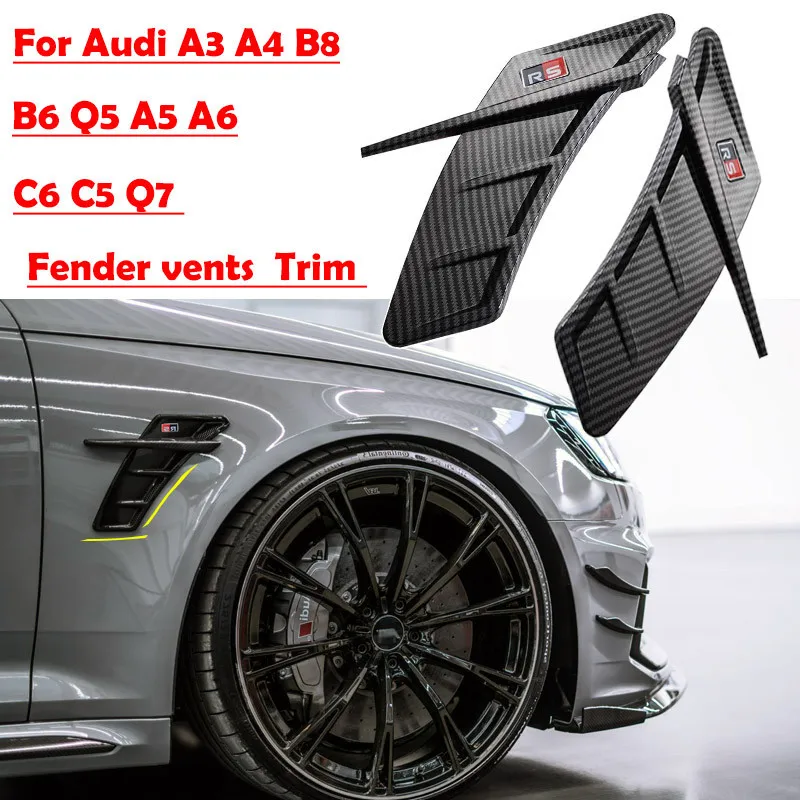 

Car Air Vent FenderSticker Side Sticker for Audi ABT A3 A6 A4 A5 A7 A8 C5 C6 RS4 RS5 RS6 RS7 RS8 SQ5 SQ6 SQ7 SQ8 Q5 Q7 TT