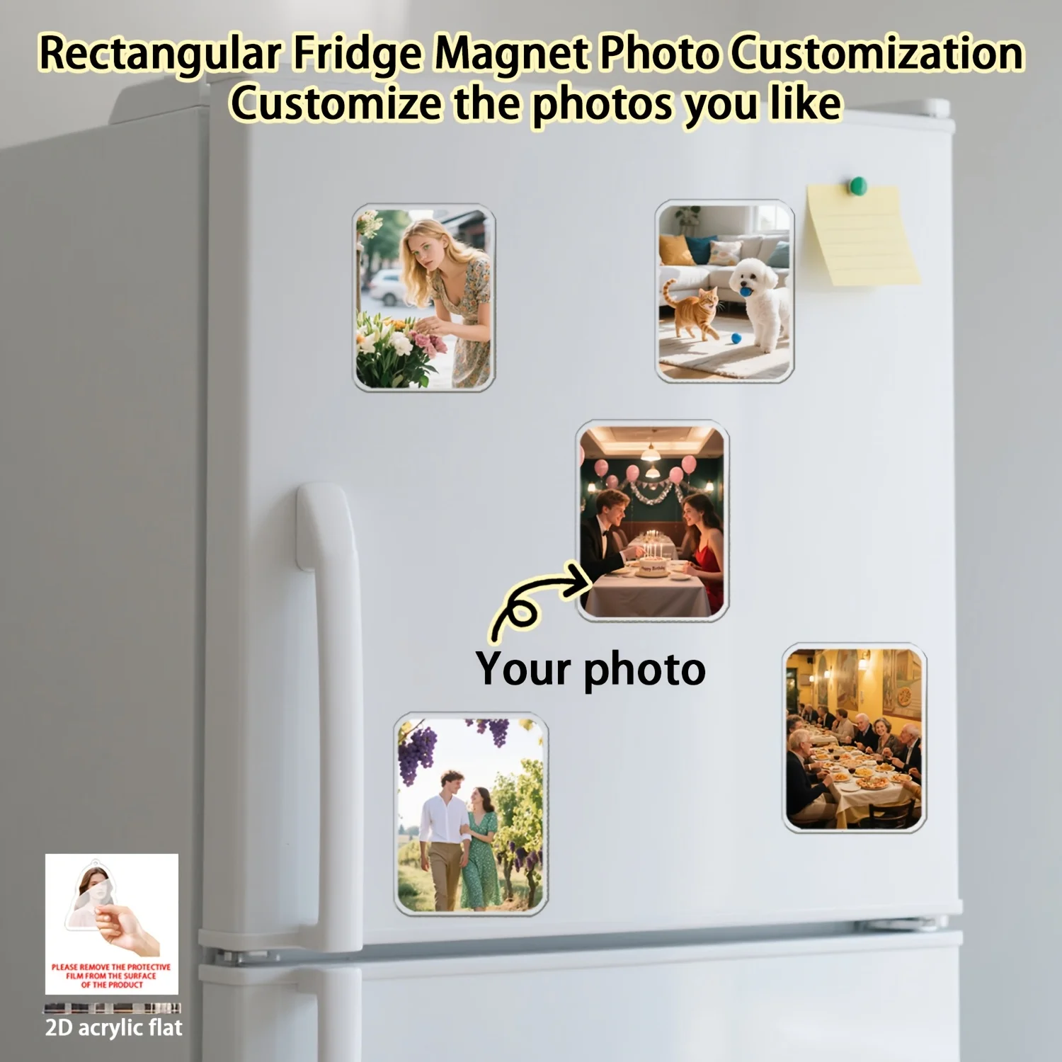 Custom Photo Customization, Creative Acrylic Fridge Magnet Custom Anime Magnetic Alien Cartoon Animal Cute Soft Magnetic Fridge